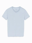 BASIC men's classic cotton tee-shirt with a crew neckline - light grey V23 OM-TSBS-0237