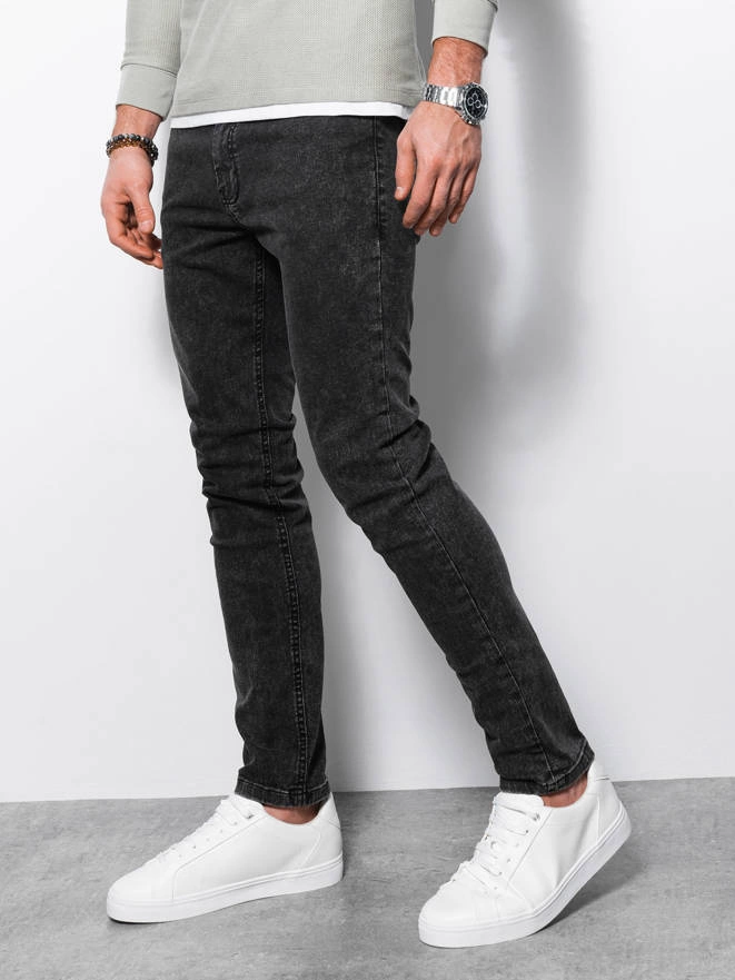 Men's denim pants SKINNY FIT - black V6 P1062