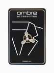 Metal decorative clothing pin propeller - brown V1 OU-ACPN-0107