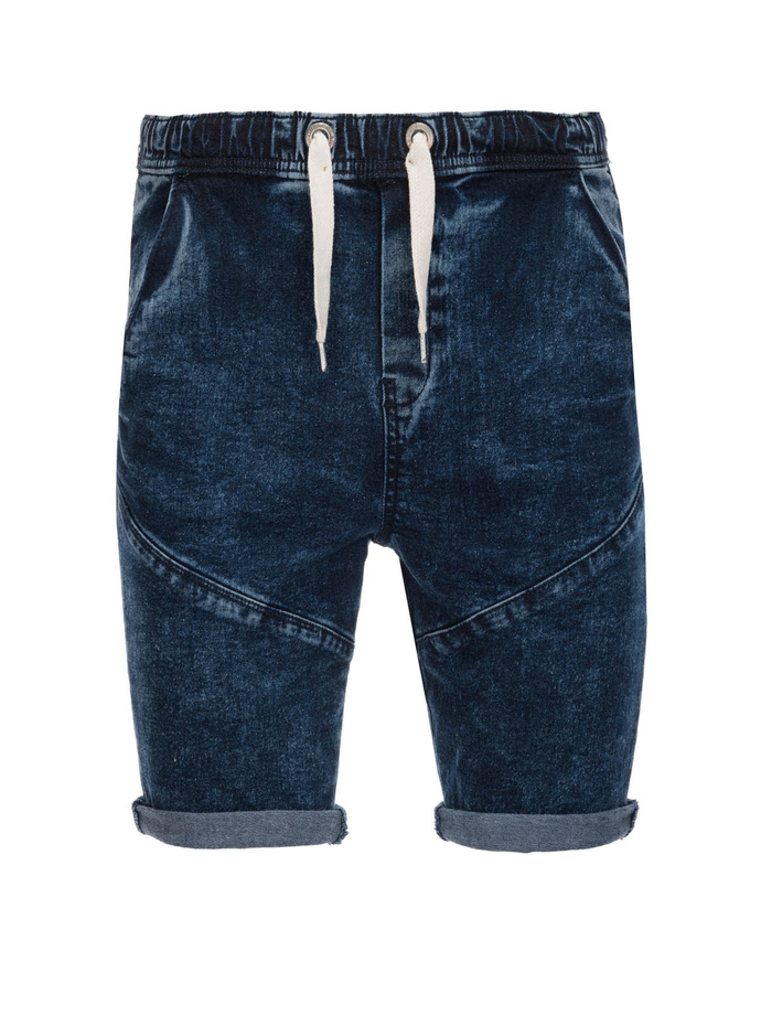 Pantaloni scurti din denim barbati - negru jeans W361