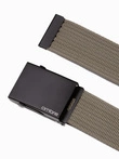Men's belt with adjustable buckle - khaki A030