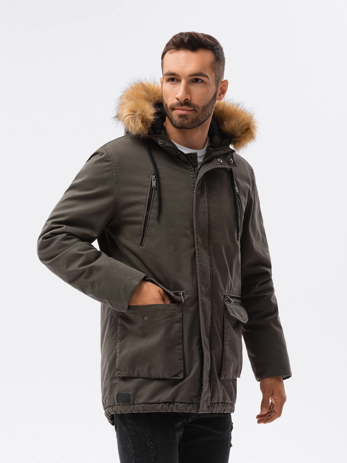 Men's winter jacket - olive C512