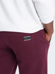 Pánské bavlněné tepláky BASIC joggers - bordó V3 OM-PABS-0174