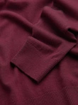 BASIC pánský viskózový svetr s kulatým výstřihem - bordó V11 OM-SWBS-0106