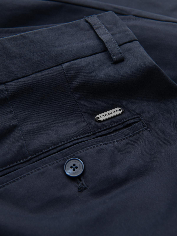 Pánské pevné kalhoty chino REGULAR FIT - tmavě modré V4 OM-PACP-0183