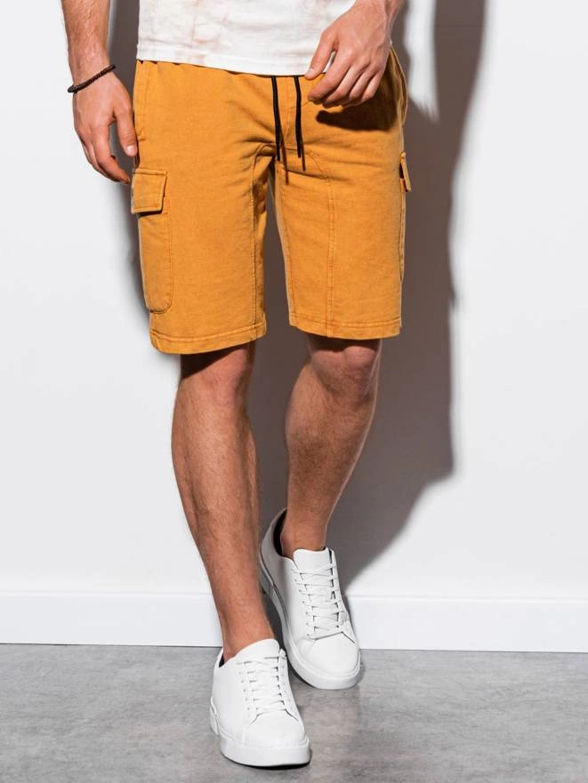 Pantaloni scurti de trening barbati- galben W225