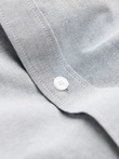 Cămașă oxford elegantă pentru bărbați cu broderie - gri deschis V2 OM-SHOS-0172