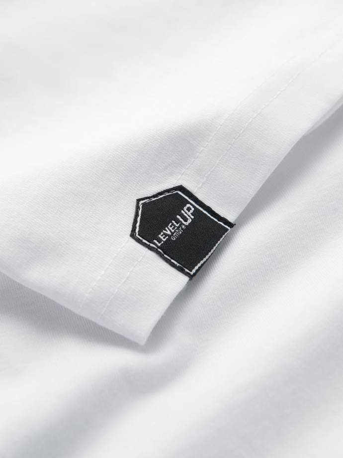 Pánské tričko s dlouhým rukávem a raglánovými kontrastními rukávy - bílo-šedé V5 OM-LSCL-0105