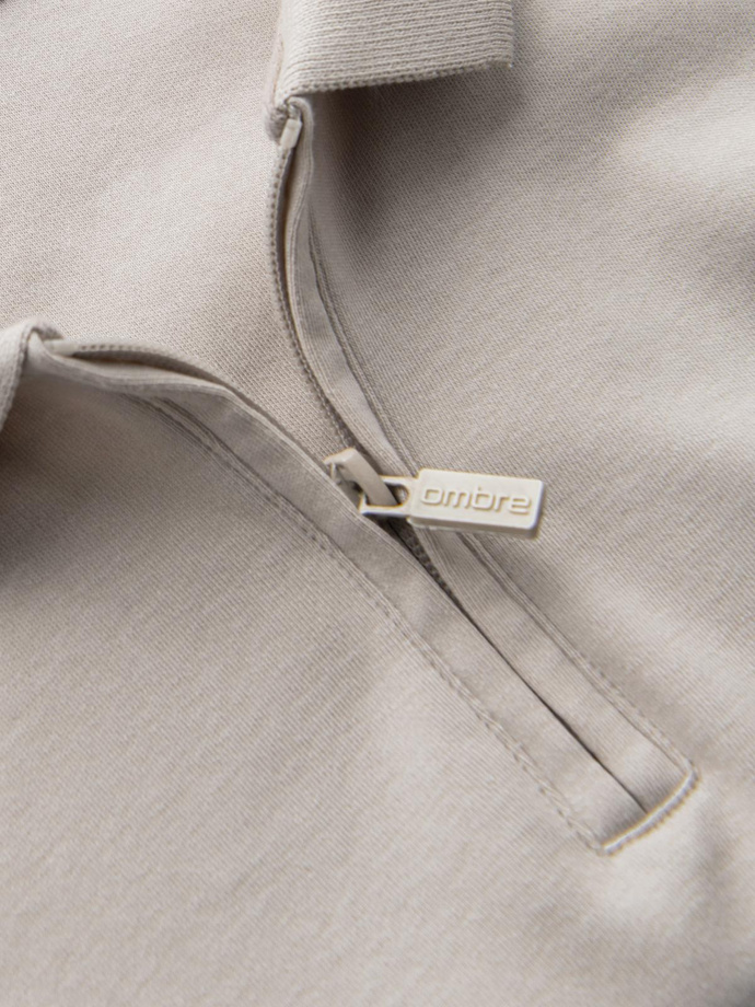 Pánske polo tričko s golierom na zips - popol V2 OM-POSS-0132