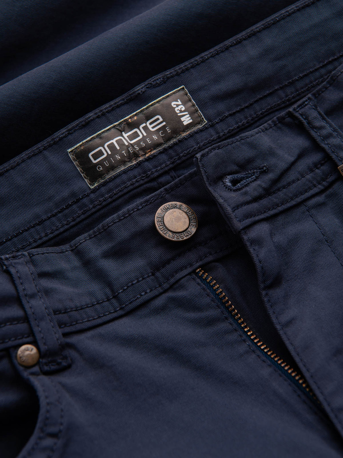 Pánske chino nohavice na mieru - tmavomodré V4 OM-PACP-0151