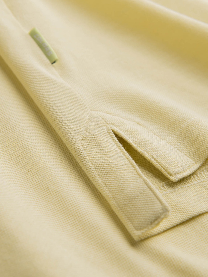 Tricou polo tricotat Pique - galben V4 S1746