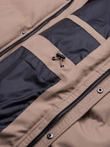 Jachetă parka de iarnă pentru bărbați - maro deschis V6 OM-JALJ-0132