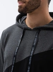 Men's hoodie - dark grey/black B1050