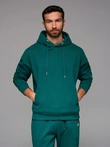 Unisex sweatshirt with pockets and hood - dark green V17 OU-SNBC-0105