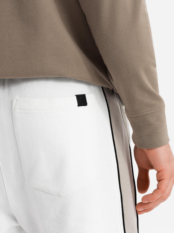 Pantaloni scurți de trening pentru bărbați RELAXED FIT stil athleisure - turcoaz V1 OM-SRWS-0122