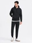 BASIC pantaloni de trening din bumbac pentru bărbați - negru V9 OM-PABS-0174