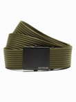 Men's belt with adjustable buckle - green A030