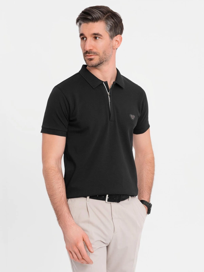 Tricou polo din tricot Pique - ecrue V7 S1746