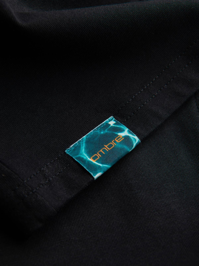 Pánske bavlnené tielko s potlačou Summer Vibe - čierne V1 OM-TSTT-0191