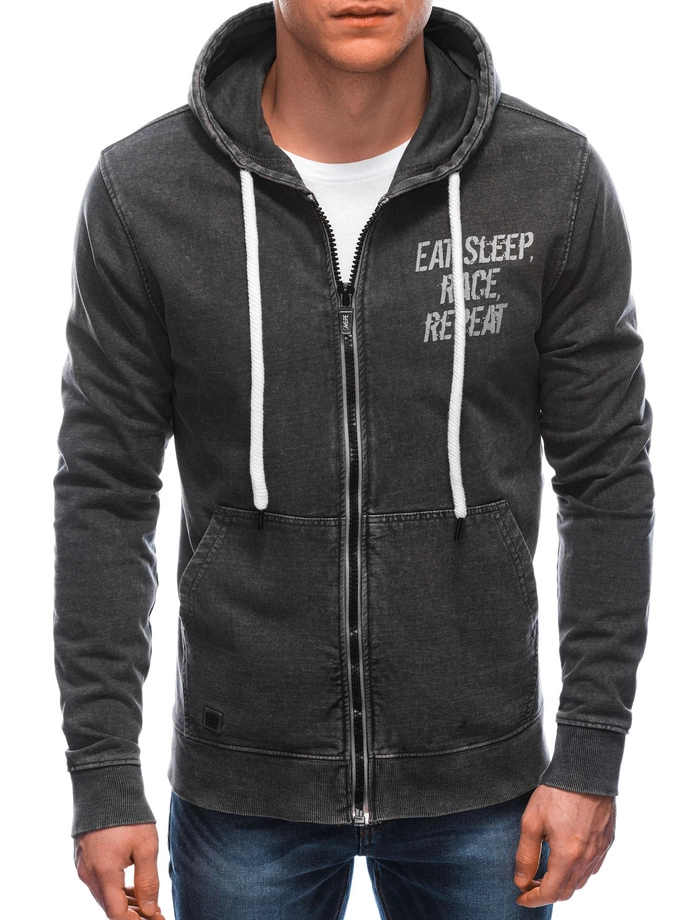 Men's hooded sweatshirt - grey B1280