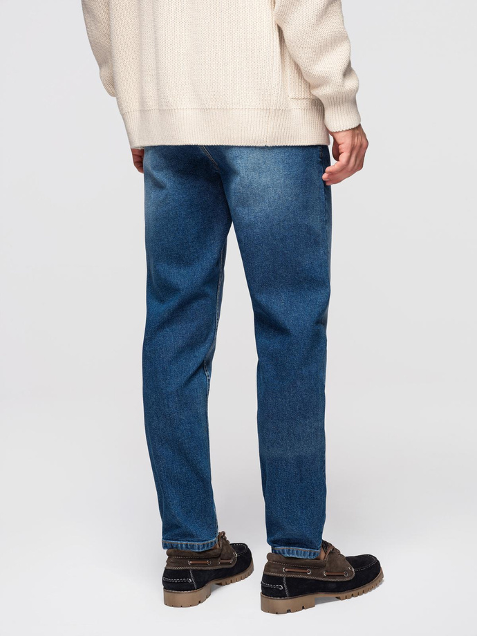 Pantaloni din denim pentru bărbați CARROT cu frecare - albastru V2 OM-PADP-0253