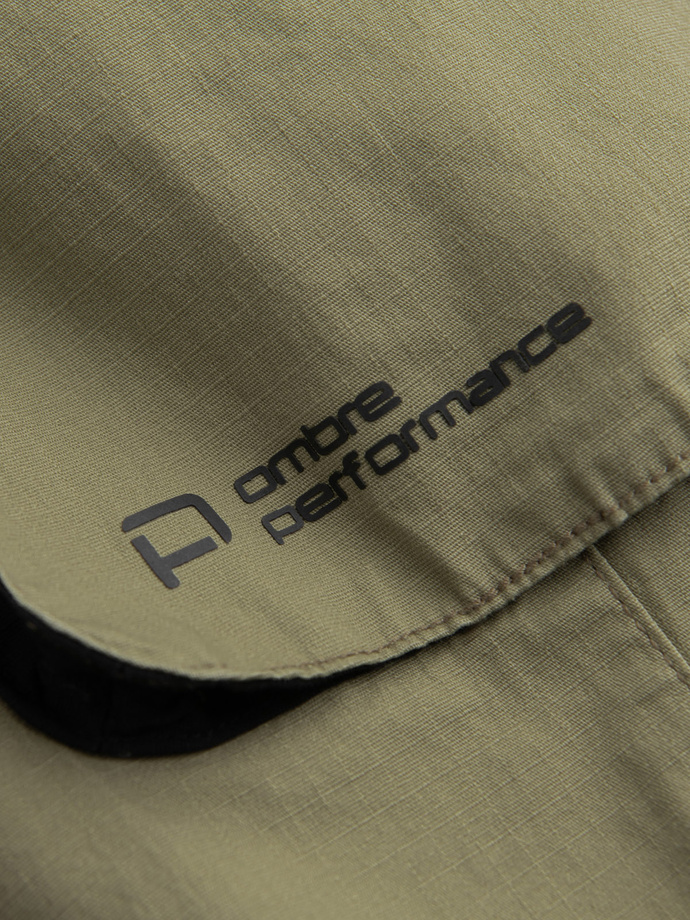 Pánske nohavice JOGGER s cargo vreckami na zips - svetlosivé V1 OM-PAJO-0135