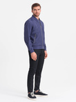 Men's classic bomber jacket - navy blue V4 C439