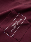 Tricou cu buzunare din bumbac Ombre Streetstyle pentru bărbați - maro V3 OM-TSCT-0108