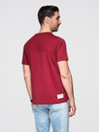 LOOSE FIT pánske tričko s vreckom - červené V3 OM-TSCT-0171 