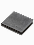 Men's leather wallet - black A092