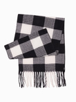 Men's scarf - grey/white A408