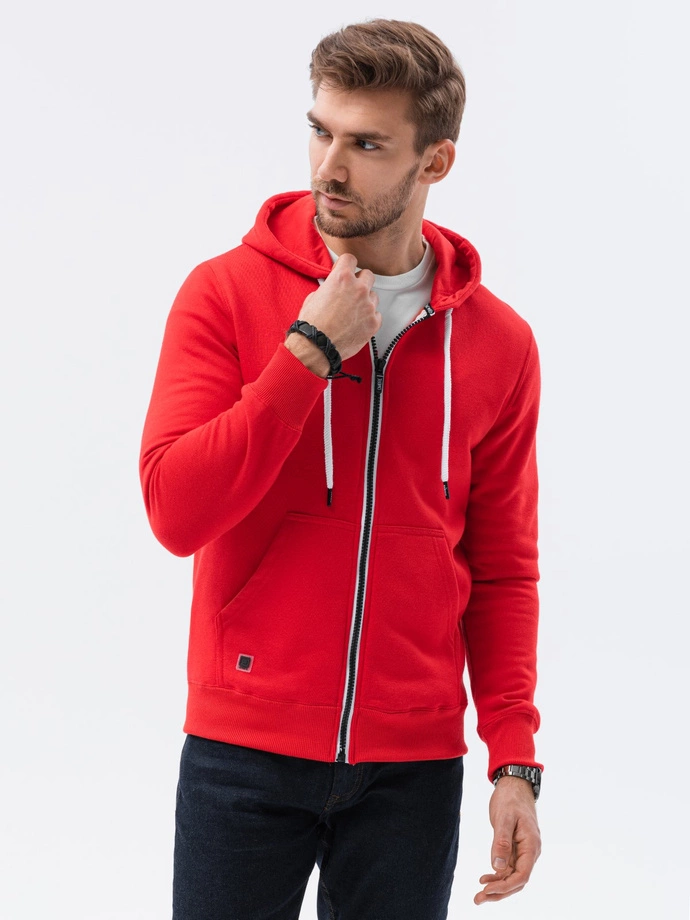 Men's zip-up sweatshirt  - red B977 