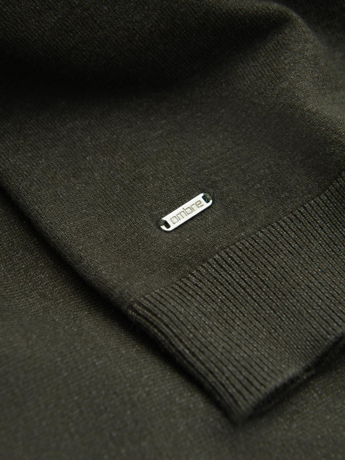 Vyriškas megztas pusiau golfas su viskoze - tamsiai pilkas V5 OM-SWTN-0125 