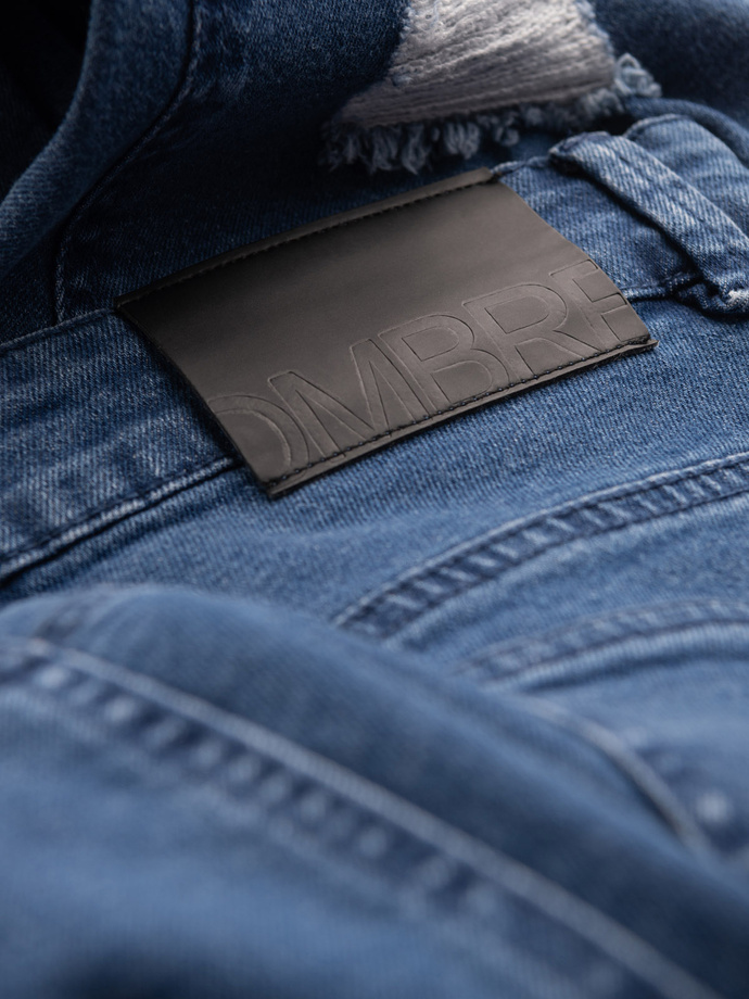 Pantaloni din denim TAPER FIT lavabili pentru bărbați, cu frecare - albastru V2 OM-PADP-0163