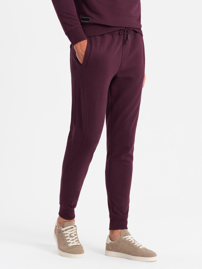 Set hanorac BASIC din bumbac pentru bărbați Hanorac BASIC + pantaloni de jogging - maro V3 Z84