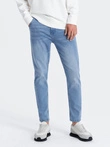 Pantaloni bărbătești SKINNY FIT din denim cu buzunare chino - albastru deschis V2 OM-PADP-0100