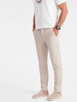 Pánske chino nohavice SLIM FIT - krémové V1 OM-PACP-0186