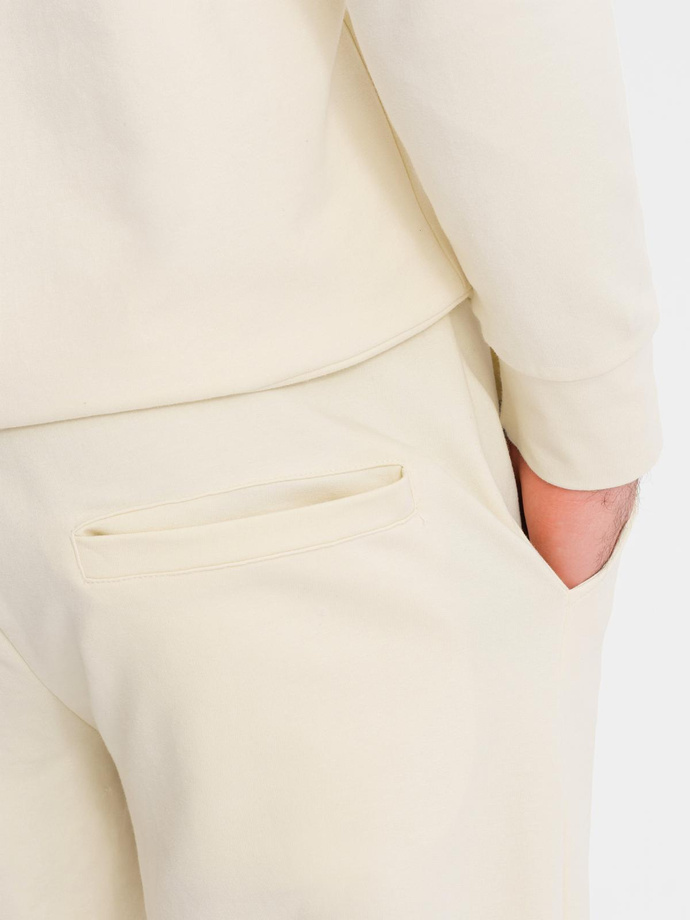 Men's sweatshirt set hoodie + sweatpants - cream V2 Z107