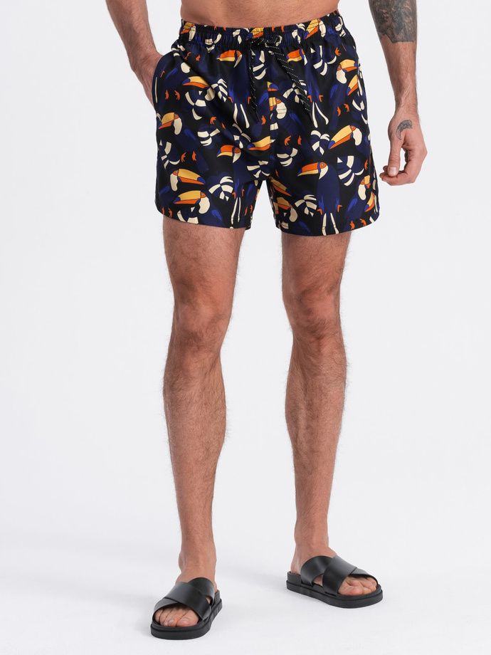 Pánské plavecké šortky Toucan - černo-modré V1 OM-SRBS-0140