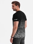 Men's gradient print cotton t-shirt - black V2 OM-TSPT-22SS-001