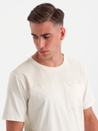 Pánské tričko LOOSE FIT s kapsami - bílé V8 OM-TSCT-0171