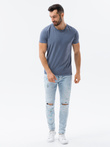 Tricou simplu barbati - denim S1370