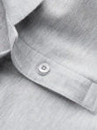 Pánská jednobarevná polokošile BASIC z piké úpletu - šedá V20 OM-POBS-0100