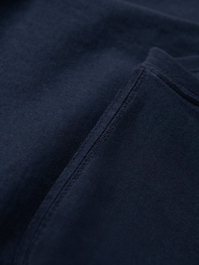 Classic BASIC men's cotton T-shirt - navy blue V2 OM-TSBS-0146