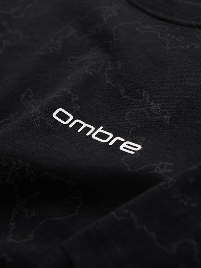 Vyriški medvilniniai marškinėliai su dvigubu atspausdintu logotipu - balti V1 OM-TSPT-0211 