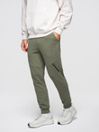 Men's sweatpants joggers - olive V4 OM-PASK-0280