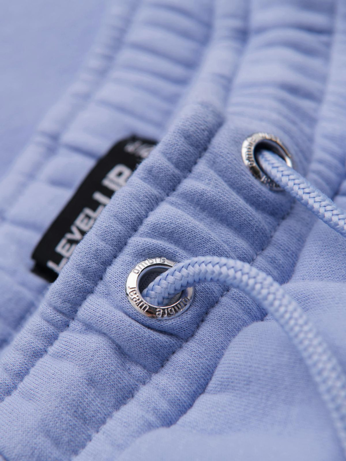 Unisex sweat shorts with drawstring waist - lavender V9 OU-SRBC-0101