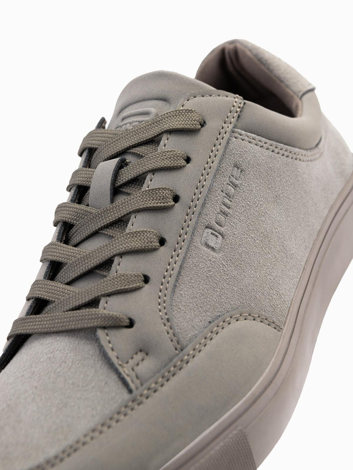 Men's monochromatic streetwear style shoes - olive V4 OM-FOTL-0183
