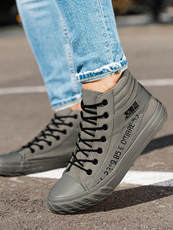 Men's ankle sneakers - grey V2 T357