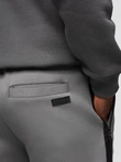 Men's sweatpants joggers with contrasting stripes - black V1 OM-PASK-0229